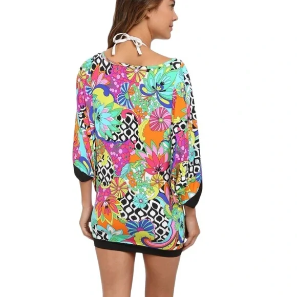 TRINA TURK: Women's Balboa Tunic Swimsuit Cover-Up -Size Small - Picture 2 of 10